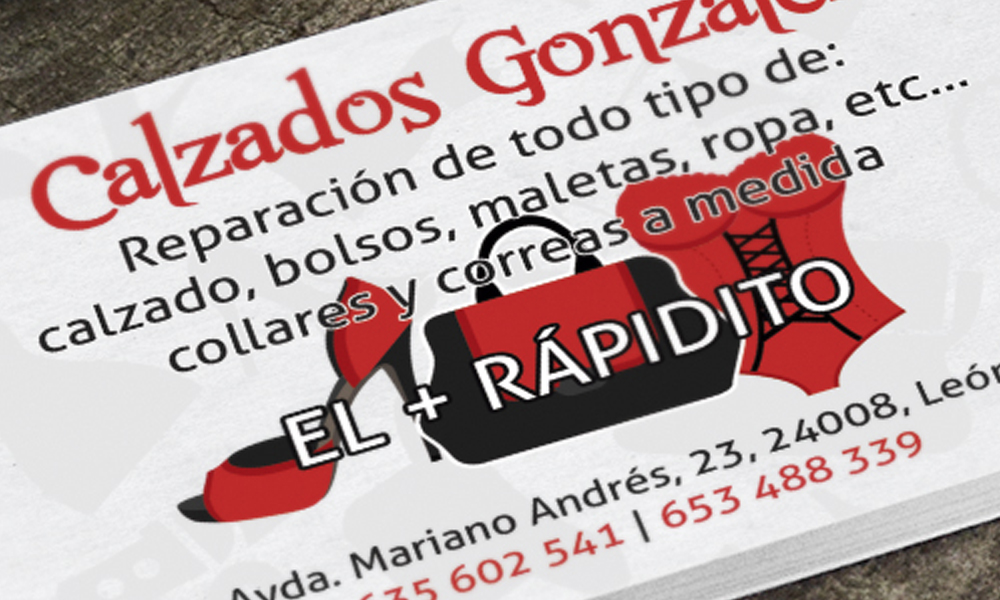 Diseño de logotipo y tarjetas de visita Calzados González