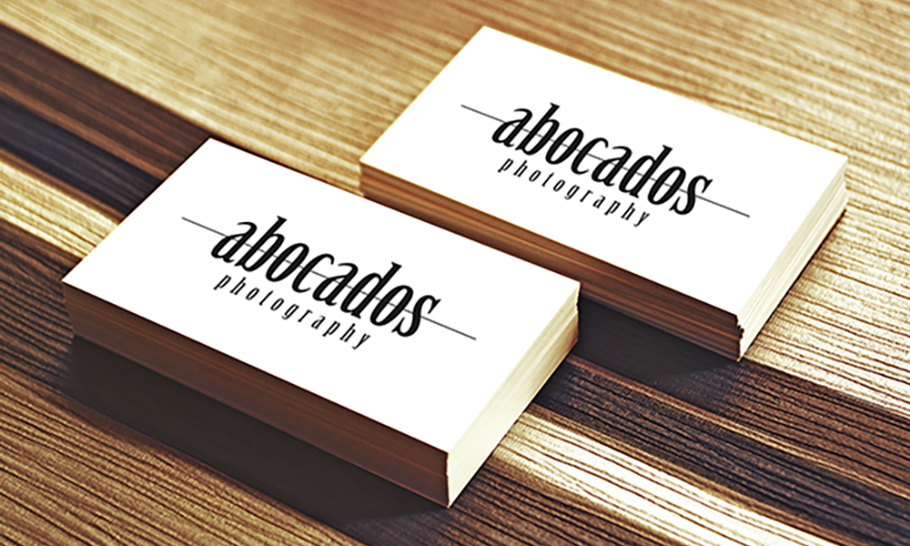 Diseño de logotipo y tarjetas de visita Abocados fotografía