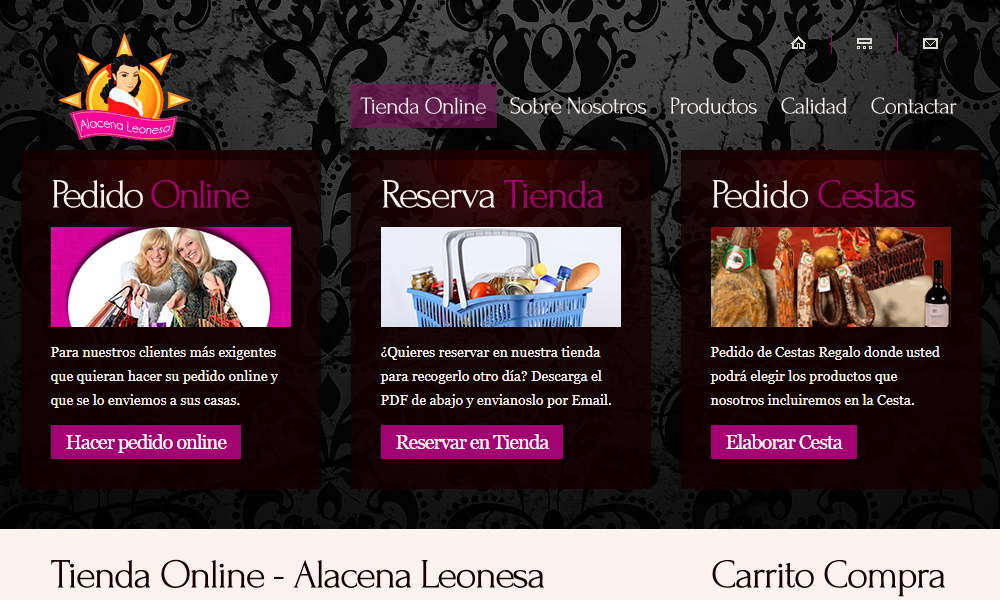 Diseño de página web Alacena Leonesa